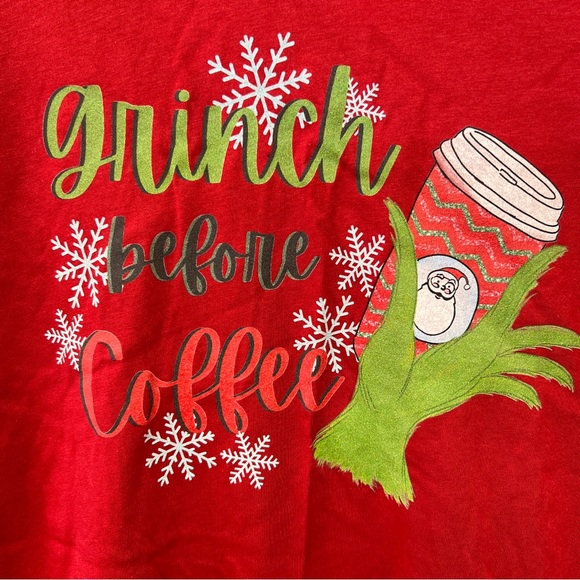 Grinch Before Coffee Graphic Tee - Picture 2 of 2